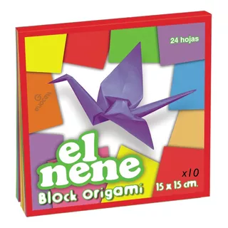 Block El Nene Origami 15 X 15 Cm 24 Hojas Pack X10 