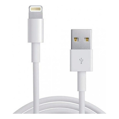 Cable Cargador Usb Para iPhone 5 6 7 8 X 11 12 13 14 - 2mts Color Blanco