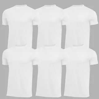 Kit 6 Camiseta Masculina Dry Fit Slim Fit Manga Curta