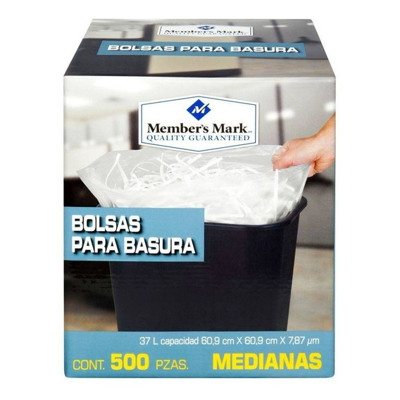 Bolsas Para Basura Member's Mark, Medianas, 37 L (500 Pzas)