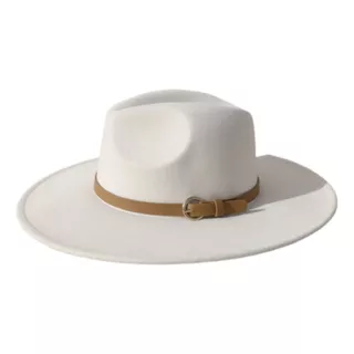 Sombrero Fieltro Paño Ala Chica Cinta Ecocuero Mujer Hombre