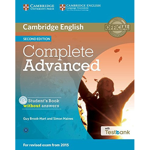 Complete Advanced Student's Book Without Answers W, De Vvaa. Editorial Cambridge, Tapa Blanda En Inglés, 9999