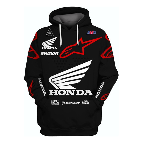 Sudadera Con Capucha Personalizada Honda Showa Racing Moto