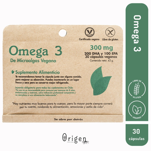 Omega 3 Microalgas Vegana, Dulzura. Agro Servicio
