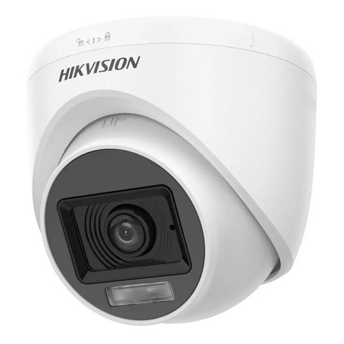 Cámara Seguridad Hikvision Domo 2mp Dual Light 20m Audio 2.8 Color Blanco