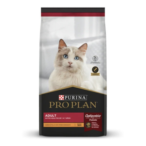 Alimento Pro Plan Optiprebio. Adult para gato adulto de raza mediana sabor pollo y arroz en bolsa de 1kg