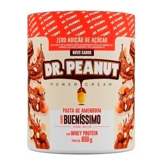 Pasta De Amendoim Com Whey Isolado 650g - Dr Peanut A Melhor Sabor Bueníssimo