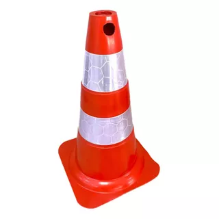 Cone Sinalização Laranja/branco 50cm Refletivo - Plastcor