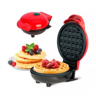 Máquina De Fazer Waffles Elétrico Profissional Antiaderente Cor Vermelho