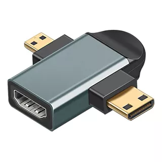  Adaptador/convertidor 2 En 1 Mini Hdmi+micro Hdmi A Hdmi 2k