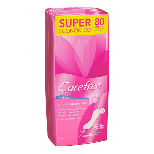 Protectores Diarios Carefree® Protección Compact X 80 Un.