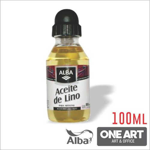 Aceite De Lino Alba 100ml Color Del Óleo Blanco