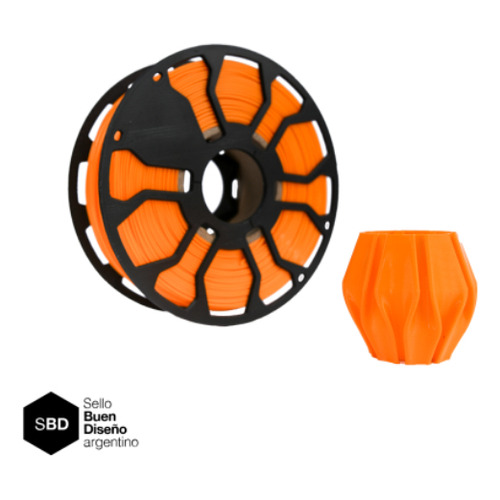 Filamento 3D Ecofila Hellbot de 1.75mm y 1kg naranja
