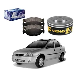  Kit Disco Pastilha Dianteiro Corsa Classic 1.0 2001 A 2009