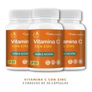 Plan 90 Días De Vitamina C + Zinc X 90 Cápsulas Premium 