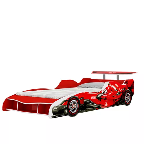 Cama Infantil Carro Vermelho Corrida - Envio Imediato