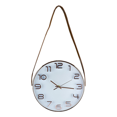 Reloj De Pared Analógico 30 Cm Cromado Dorado Vintage