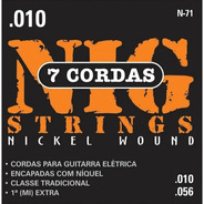 Encordoamento Guitarra 7 Cordas Nig N71 010-056