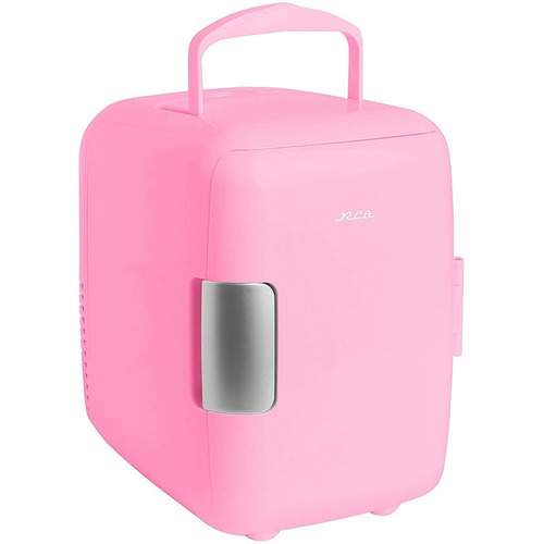 Mini Refrigerador Rca Rc-4r Frigobar Portati Enfría Calienta Color Rosa