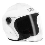 Casco Motocicleta Certificado Dot Abierto Abatible Moto Wk Color Blanco Tamaño del casco L