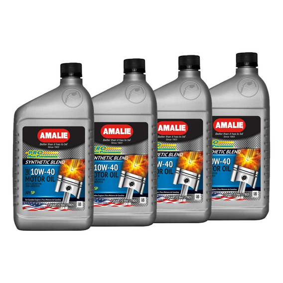 4 Litros Lubricante Aceite Amalie 10w40 Semi Sintetico