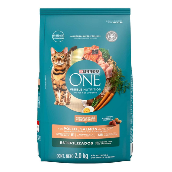 Purina One Gato Pollo Y Salmón 2kg