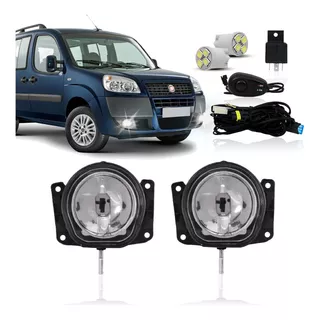 Kit Farol De Milha Doblo 2014 2015 2016 2017 E 2 Pingo Led