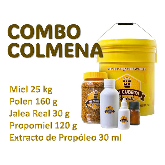 Combo-colmena 25kg (miel+polen+jaleareal+propoleo+propomiel)