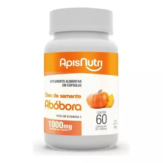 Suplemento Em Cápsulas Apisnutri Óleo De Semente De Abóbora 1000mg 60 Minerais/vitaminas Em Pote
