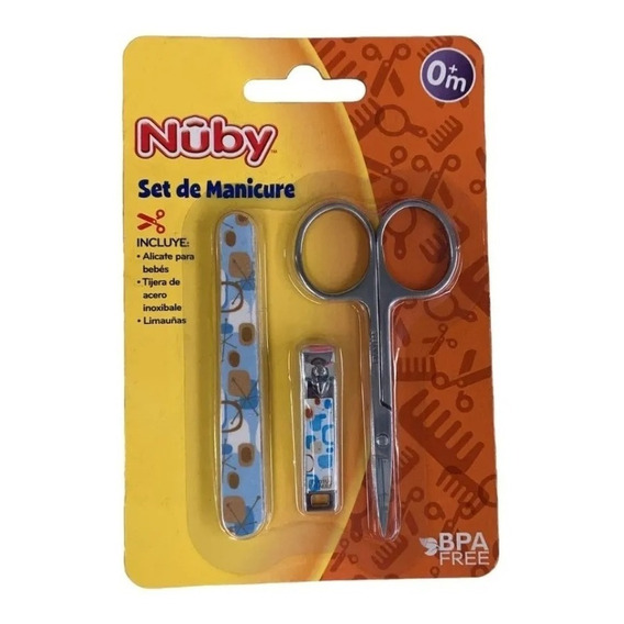  Set De Manicura Nuby Tijera-alicate-lima - Bemar Babys