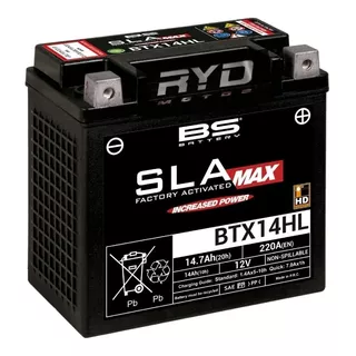 Batería Bs Sla Max Btx14hl Harley 883 Xl Sportster 