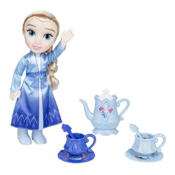 Set Muñeca Elsa Con Juego De Te