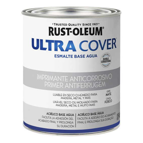 Esmalte Ultra Cover Imprimante Al Agua 946ml Rust Oleum - Mm