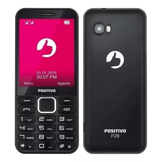 Celular Positivo P28 24 Mb / 32mb Ram - Preto 