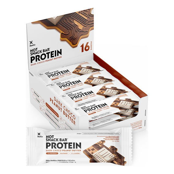 Barra De Proteína Notsnack Bar Choc Peanut Butter 16 X 45g