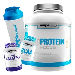 Kit Whey Protein Iso 2kg + Creatina + Bcaa + Coqueteleira Sabor Baunilha no Mercado Livre com oferta e cupom de desconto