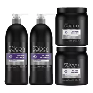 Kit 2 Shampoo + 2 Mascara Matizador Violeta Silver Issue 1lt