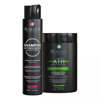 Shampoo Anti Resíduo 500ml + Botox Orgânico 1kg - Rubelita