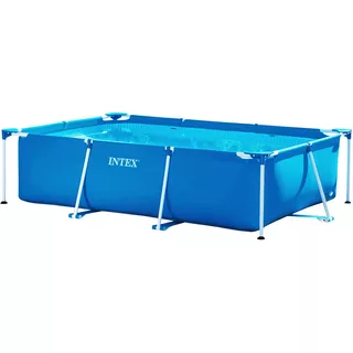 Piscina Estructural Rectangular Intex 28270 Con Capacidad De 1662 Litros De 220cm De Largo X 150cm De Ancho De 150cm De Diámetro  Azul Diseño Mosaico