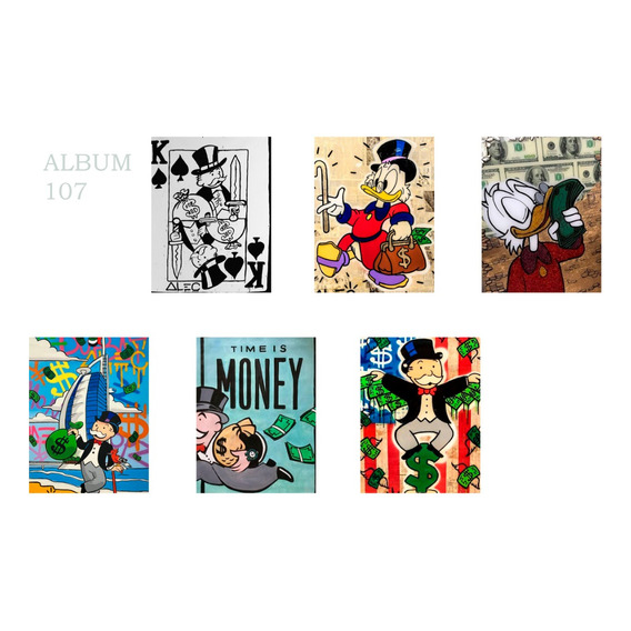Cuadro Decorativo Alec Monopoly Album 6 Piezas Habitacionn