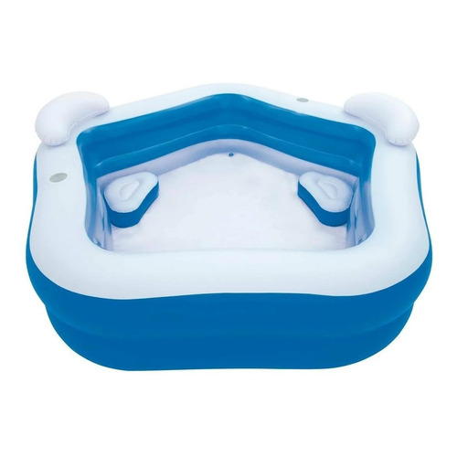 Alberca inflable pentagono Bestway 54153 575L azul y blanca caja