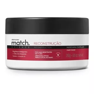 Máscara Capilar Match Science Reconstrução O Boticário 250g