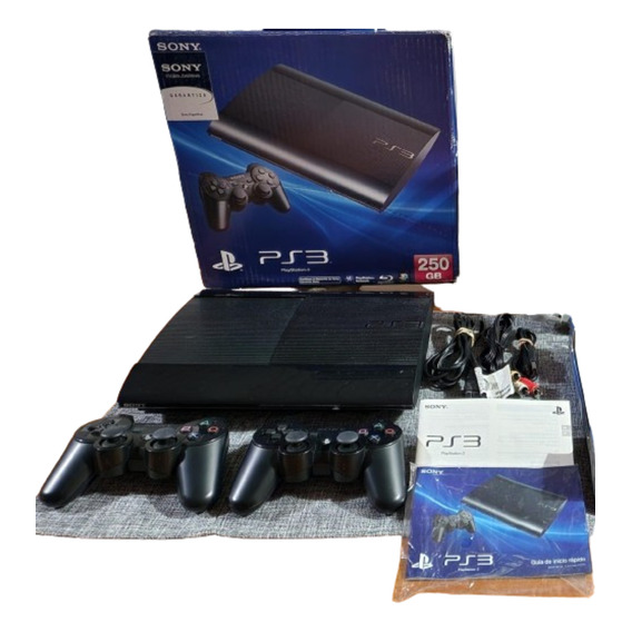 Sony Playstation 3 Ps3 250gb Slim + 19 Juegos-orig-impecable