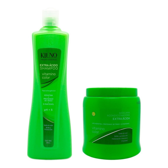 Kleno Extra Acido Kit Shampoo 980ml + Mascara Keratina 1kg