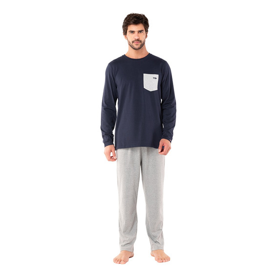 Pijama Largo Hombre Algodón Invierno C3 Top