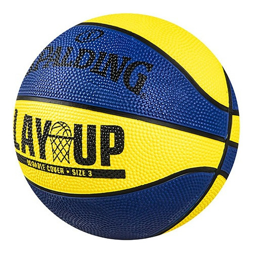 Pelota De Básquet Spalding N° 3 Lay Up Junior Color Yellow Blue