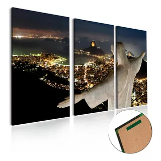 Kit Quadro Decorativo Sala Cristo Redentor Rio De Janeiro