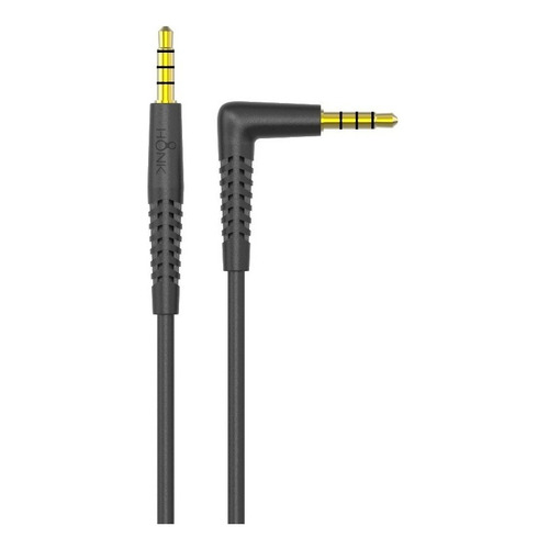 Cable Auxiliar 1.2mt L Honk Jack 3.5 Plug Negro/ Tecnocenter