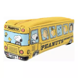 Estuche De Snoopy Autobús Escolar, Regalo Niños (19 X 6 Cm)