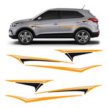 Adesivo Lateral Suv Flechas Faixa Universal Laranja